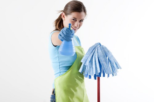 Post-build cleaning in a BR1 home after renovation work