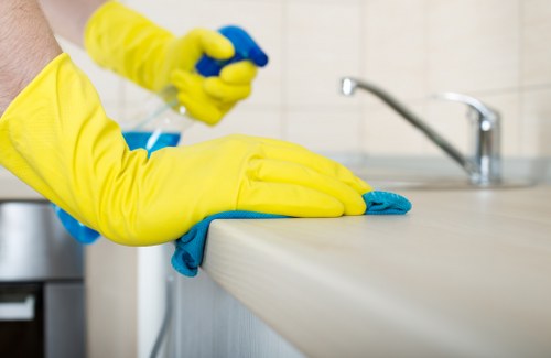 Professional cleaner working in a BR1 family home with flexible local access arrangements